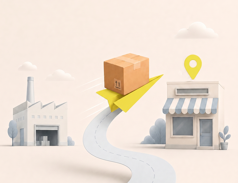 Global logistics and fulfillment illustration