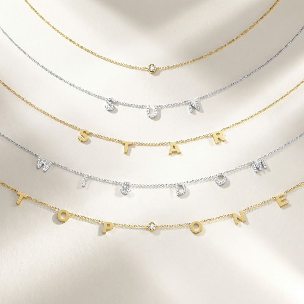 Spaced Letter Glow Necklace